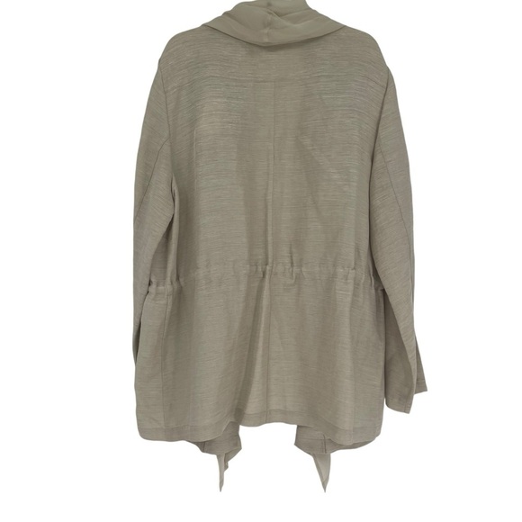 Chico’s Sophie Silk Scarf Jacket NWT Gauze lapels Size 2 (Large) Open Front - Picture 2 of 11